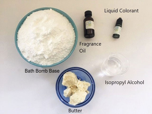 Bath Bomb Recipe from Fizzy Base Ingredients