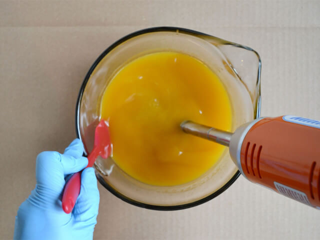 Carrot & Lemongrass Cold Process Soap Recipe Step 6b