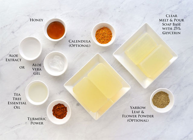 Honey and Aloe Melt & Pour Soap Recipe Ingredients