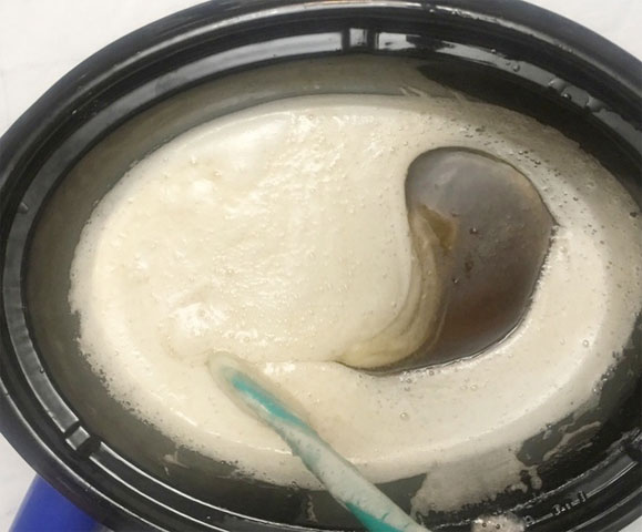 Hot Process Glycerin Liquid Soap Recipe Step 2c