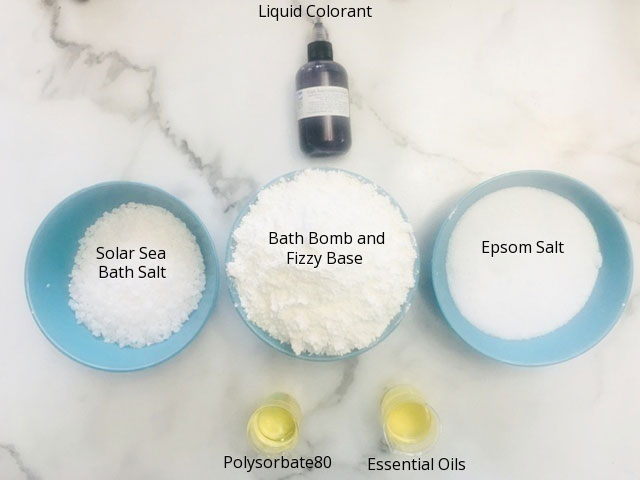 Lavender Lemon Relaxing Fizzy Bath Salts Recipe Ingredients
