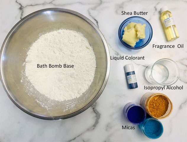 Lavender Pizazz Bath Bombs Recipe Ingredients