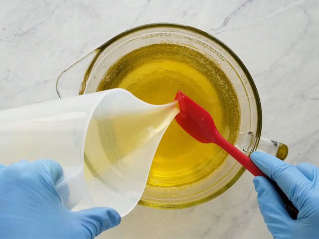 Lemon Drop Swirl Cold Process Soap Recipe Step 3