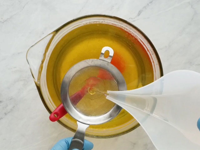 Lemon Drop Swirl Cold Process Soap Recipe Step 5a