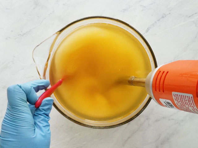 Lemon Drop Swirl Cold Process Soap Recipe Step 5b