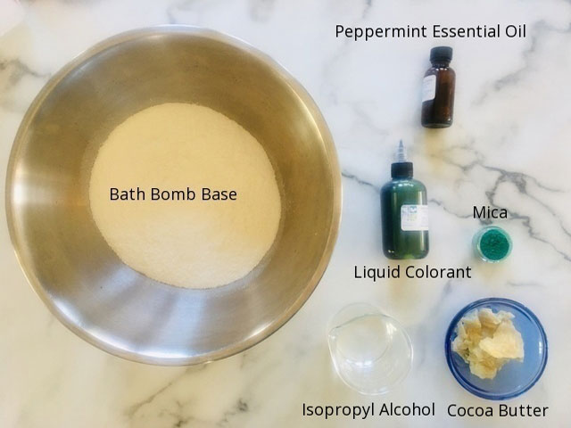 Minty Mini Foot Bombs Recipe Ingredients