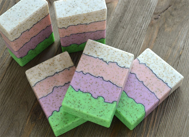 Pastel Peaks Cold Process Soap Recipe