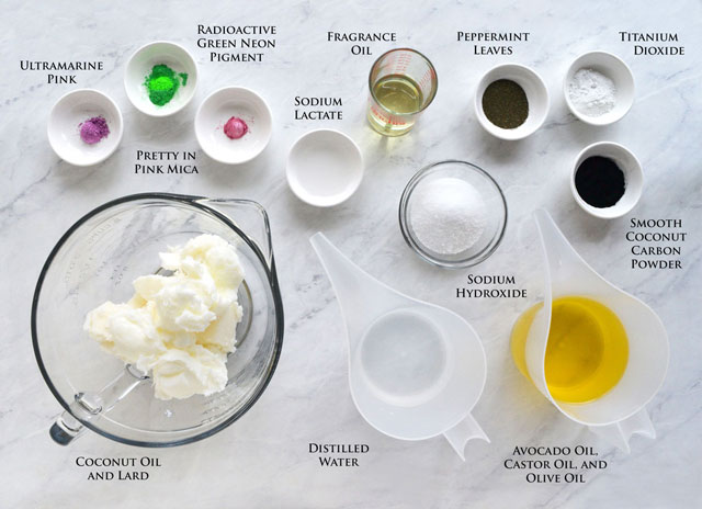Pastel Peaks Cold Process Soap Recipe Ingredients