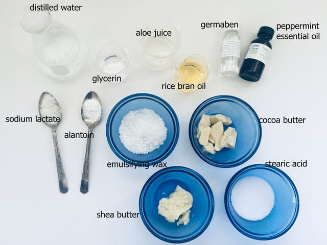 Peppermint Foot Cream Recipe Ingredients