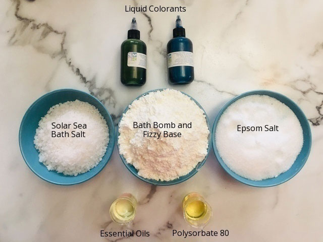 Peppermint Eucalyptus Fizzing Muscle Salts Recipe Ingredients