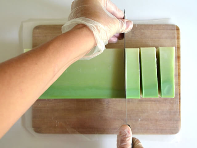 Rosemary & Mint Ombré Cold Process Soap Recipe Step 8a